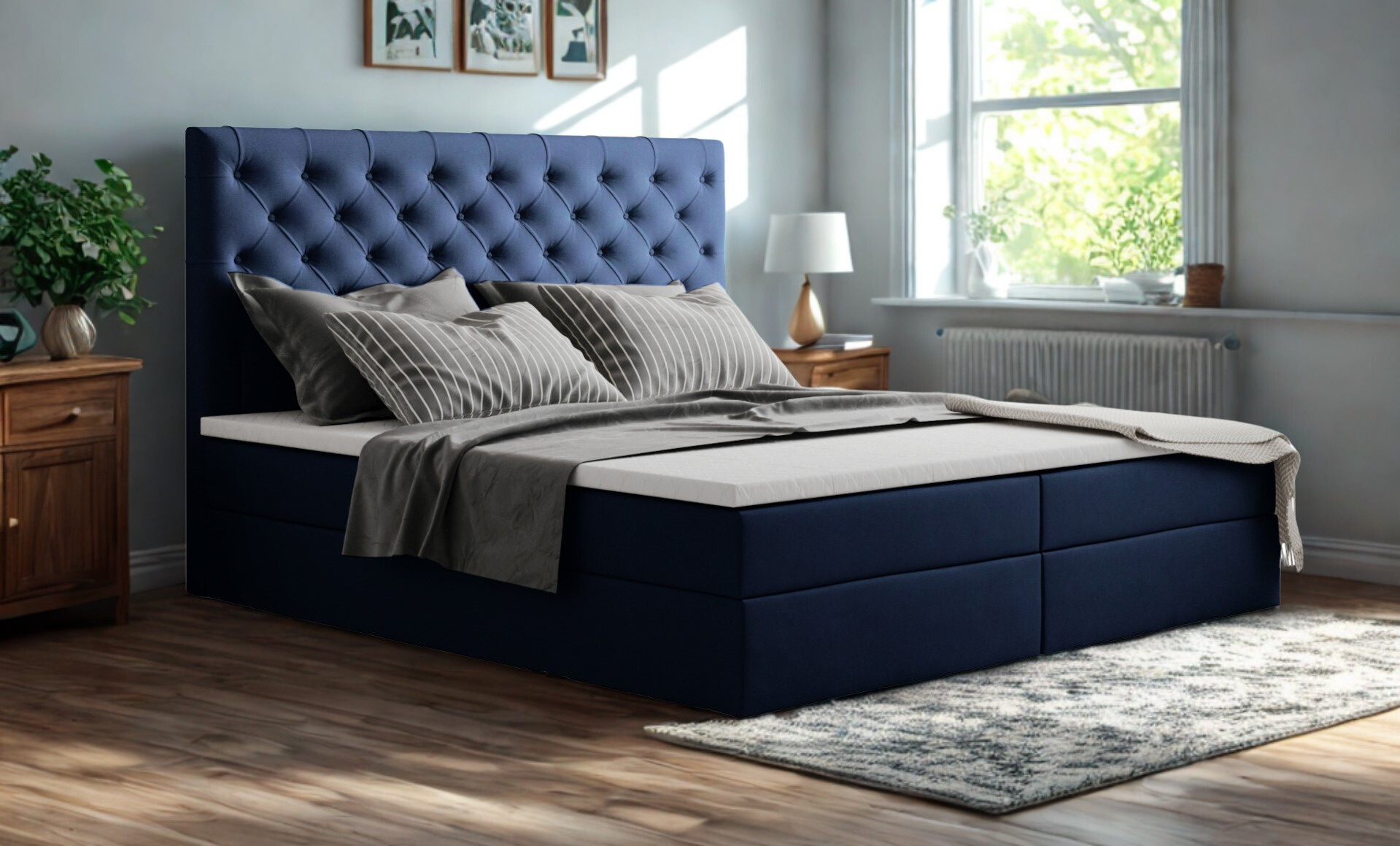 Łóżko kontynentalne 200x200 MADERA - obrazek 4
