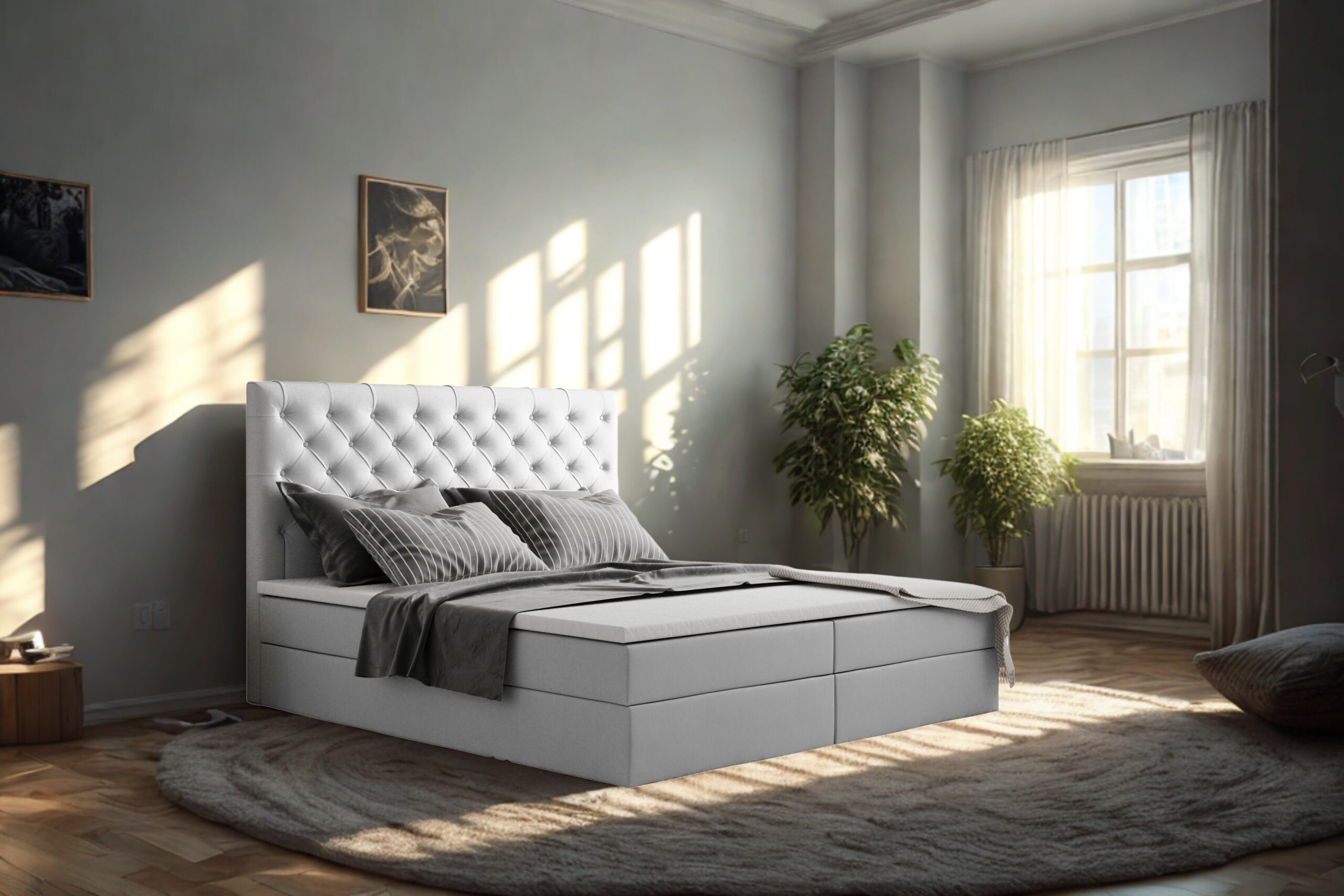 Łóżko kontynentalne 200x200 MADERA - obrazek 2