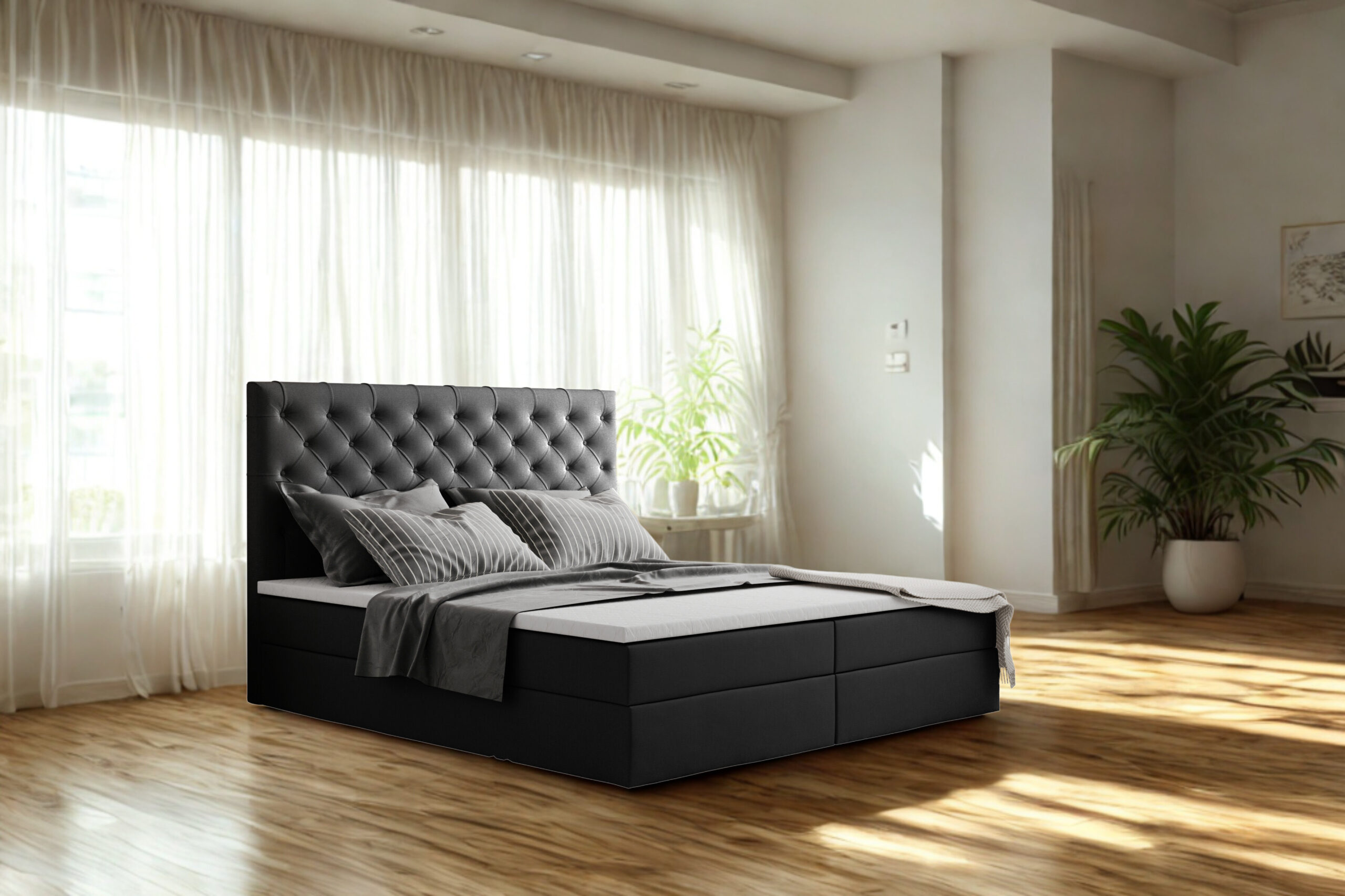 Łóżko kontynentalne 200x200 MADERA - obrazek 3