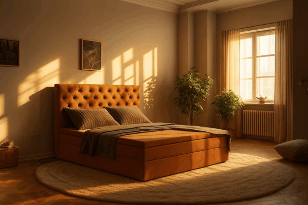 Łóżko kontynentalne 140x200 MADERA