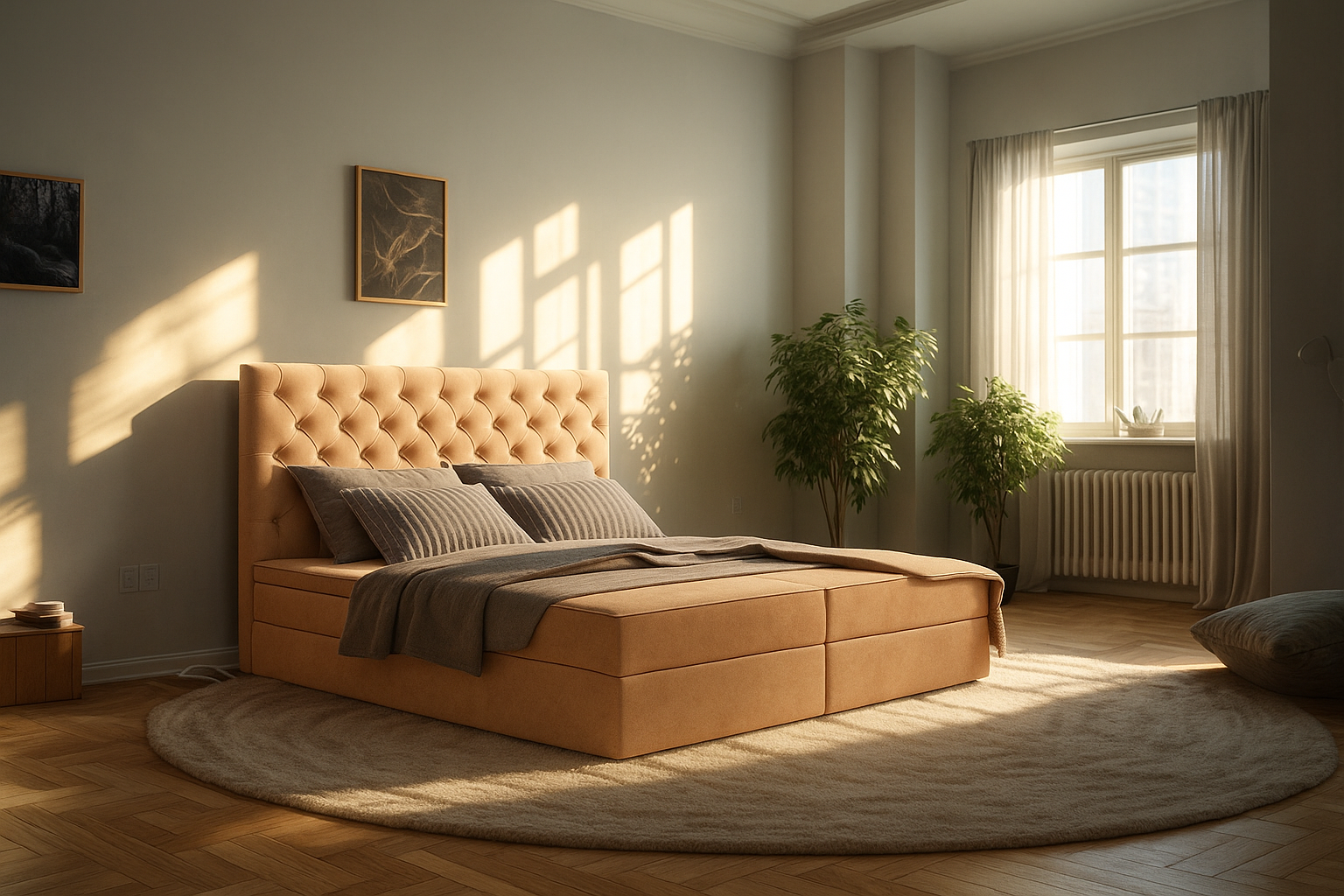 Łóżko kontynentalne 200x200 MADERA - obrazek 5