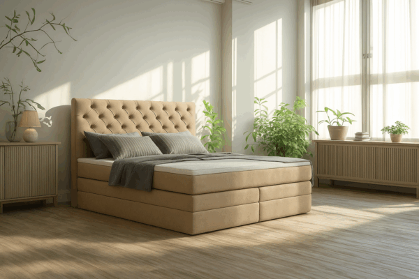 Łóżko kontynentalne 140x200 MADERA DUO