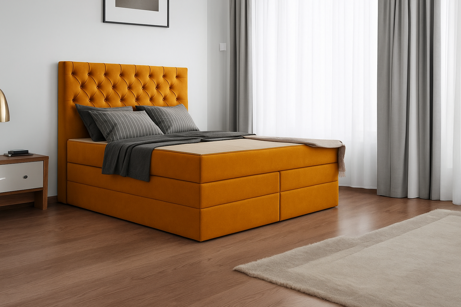 Łóżko kontynentalne 90x200 MADERA DUO - obrazek 3