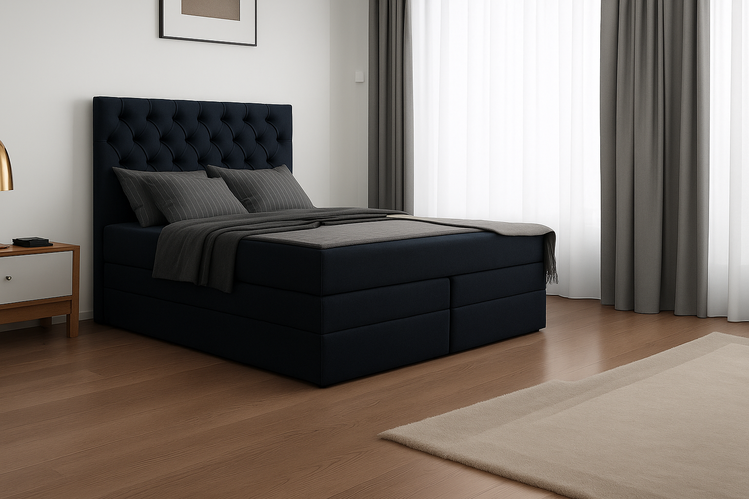 Łóżko kontynentalne 90x200 MADERA DUO