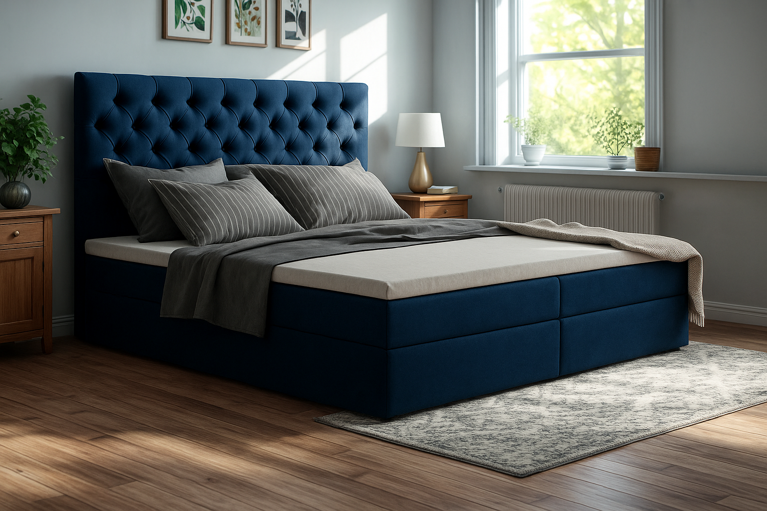 Łóżko kontynentalne 200x200 MADERA DUO - obrazek 4