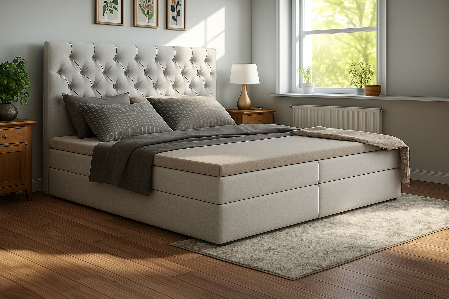 Łóżko kontynentalne 90x200 MADERA