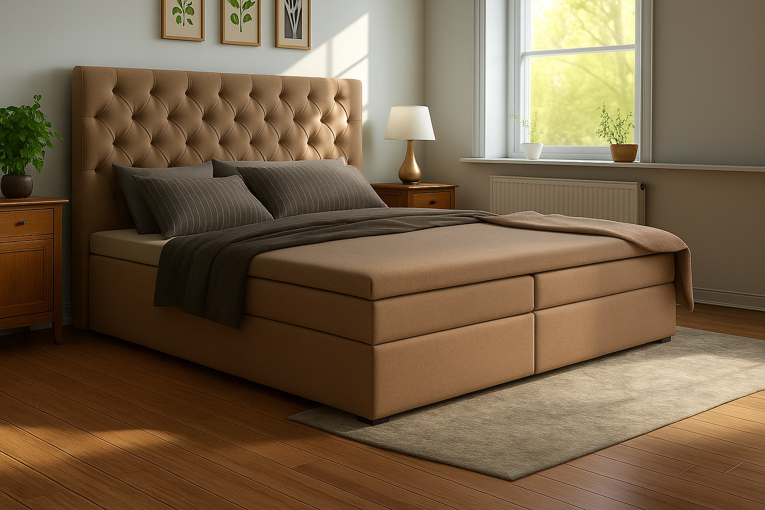 Łóżko kontynentalne 120x200 MADERA