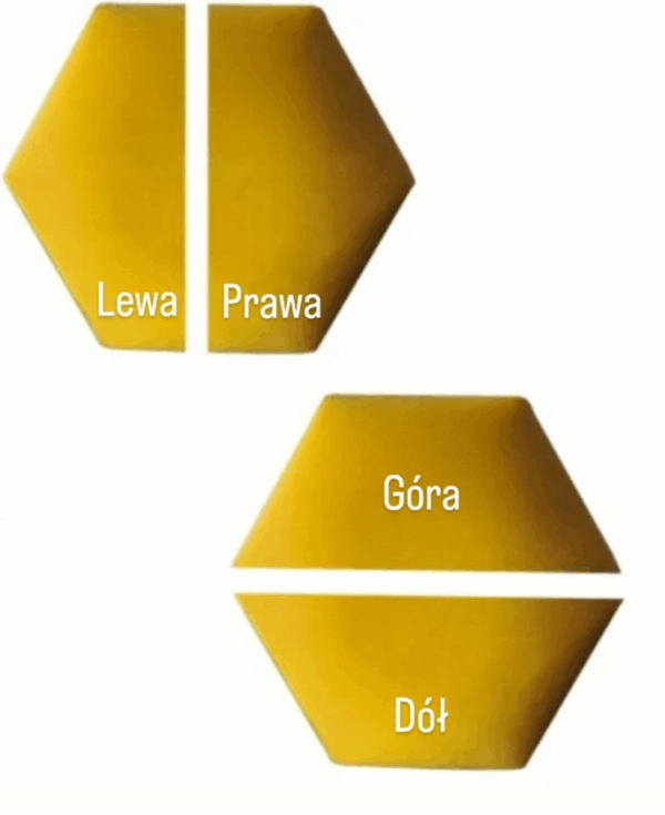 Panel tapicerowany "HEKSAGON DUŻY" - połówki