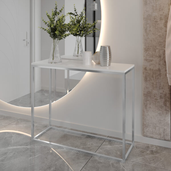 Konsola ARAMIS 100cm chrom / biały