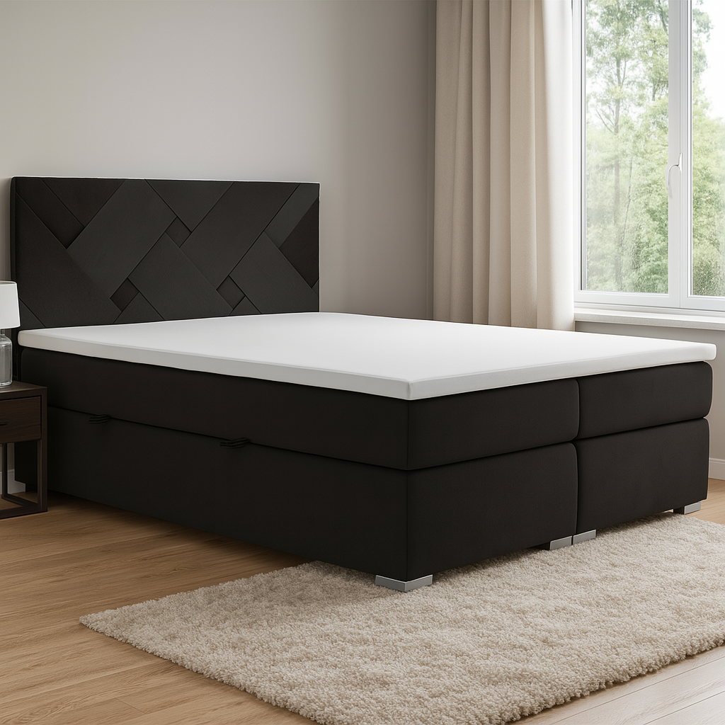 Łóżko kontynentalne BALIZO 200x200 + Topper GRATIS #personalizuj