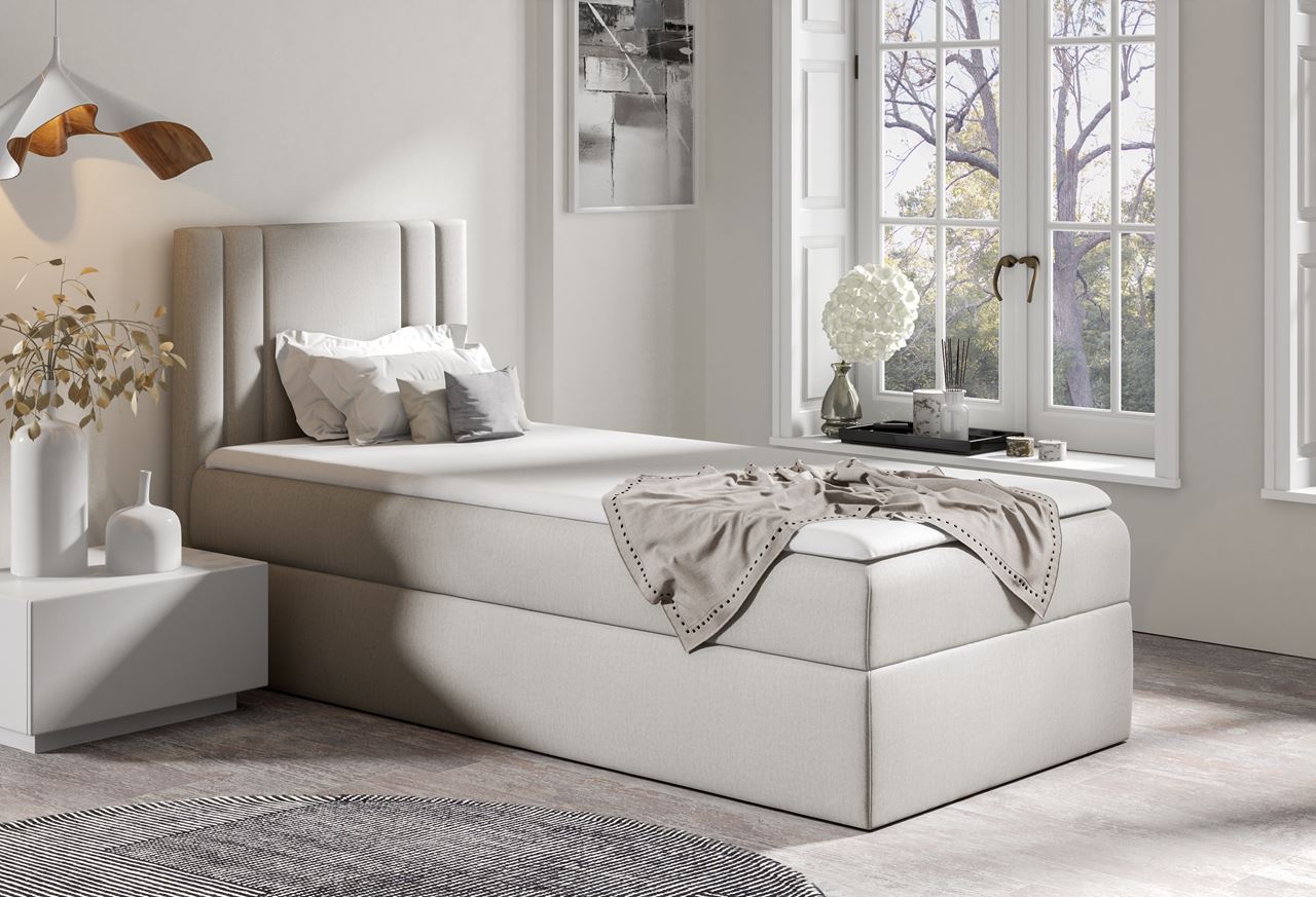 Łóżko kontynentalne CAMEO 100x200 prawe + Topper GRATIS