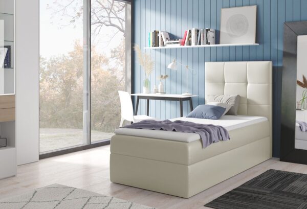 Łóżko kontynentalne MARANTA 90x200 prawe + Topper GRATIS