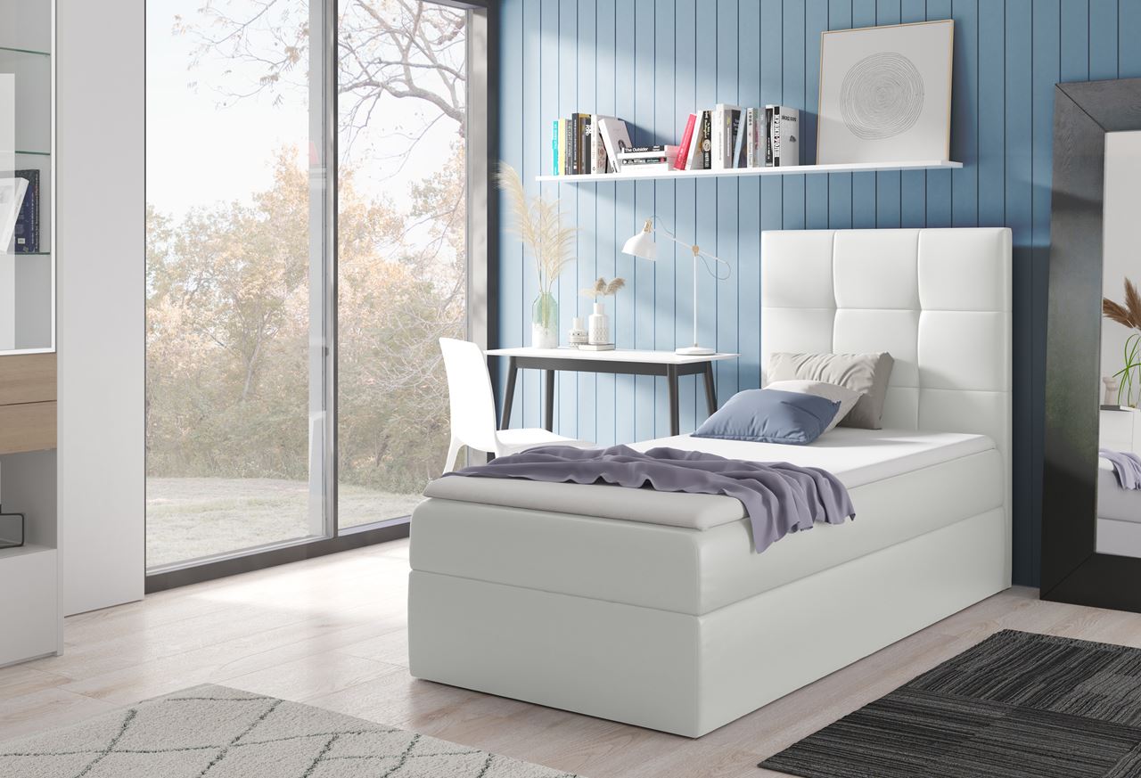 Łóżko kontynentalne MARANTA 90x200 prawe + Topper GRATIS