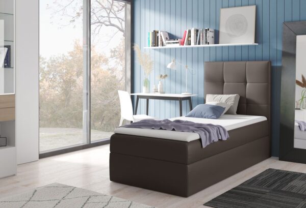 Łóżko kontynentalne MARANTA 90x200 lewe + Topper GRATIS