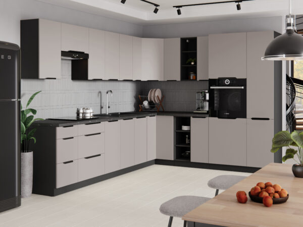 Słupek kuchenny 60 SILVIA 46 czarny / kaszmir