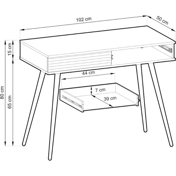 Toaletka ARA T102 czarny
