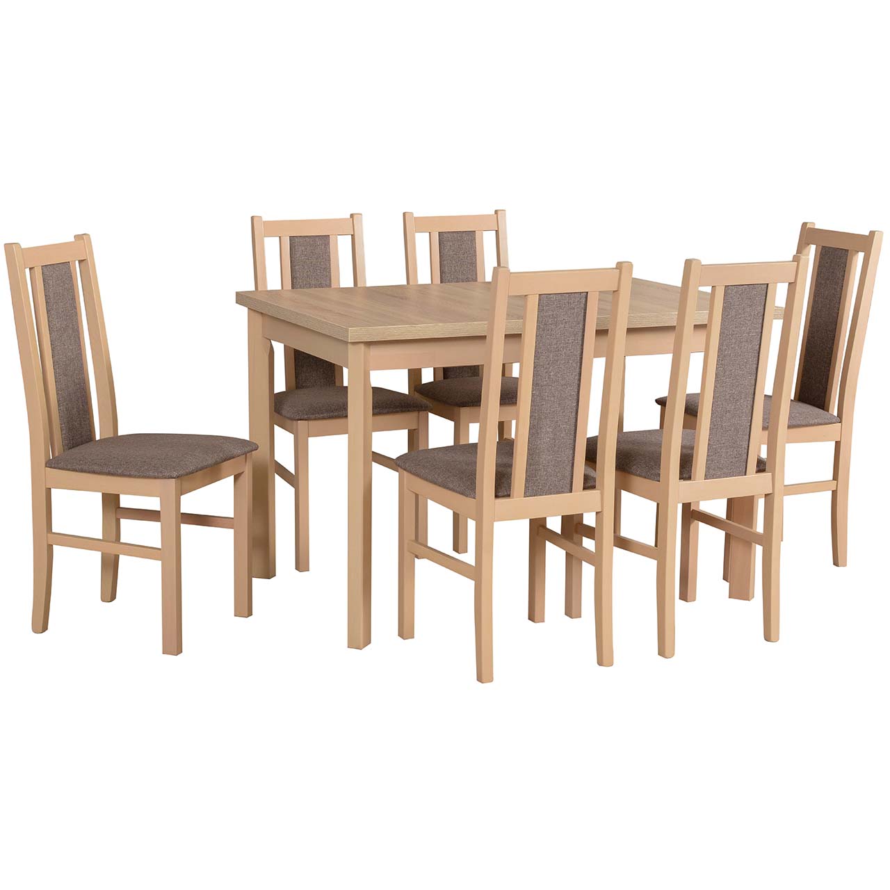 Stół DS5 sonoma laminat + krzesła DK11 (6 szt.) sonoma / 6B