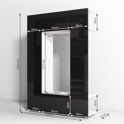 Garderoba CUBE biały + lustro - obrazek 2