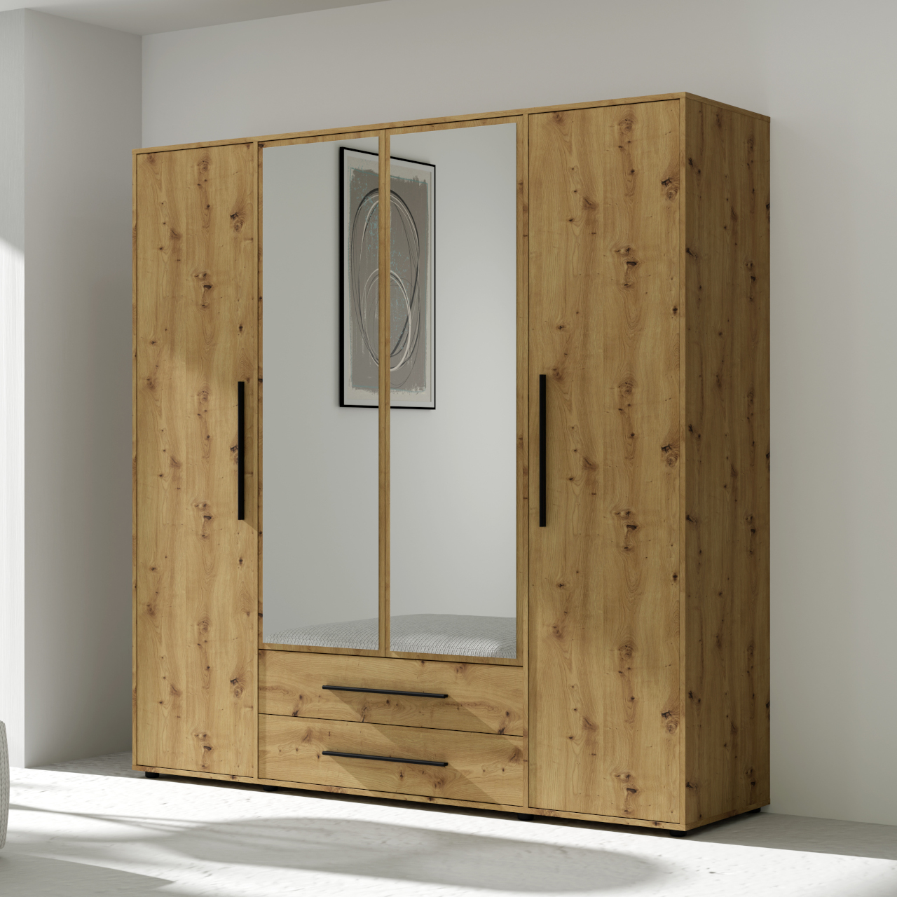 Szafa z lustrem MAXIS 13 dąb artisan - obrazek 2