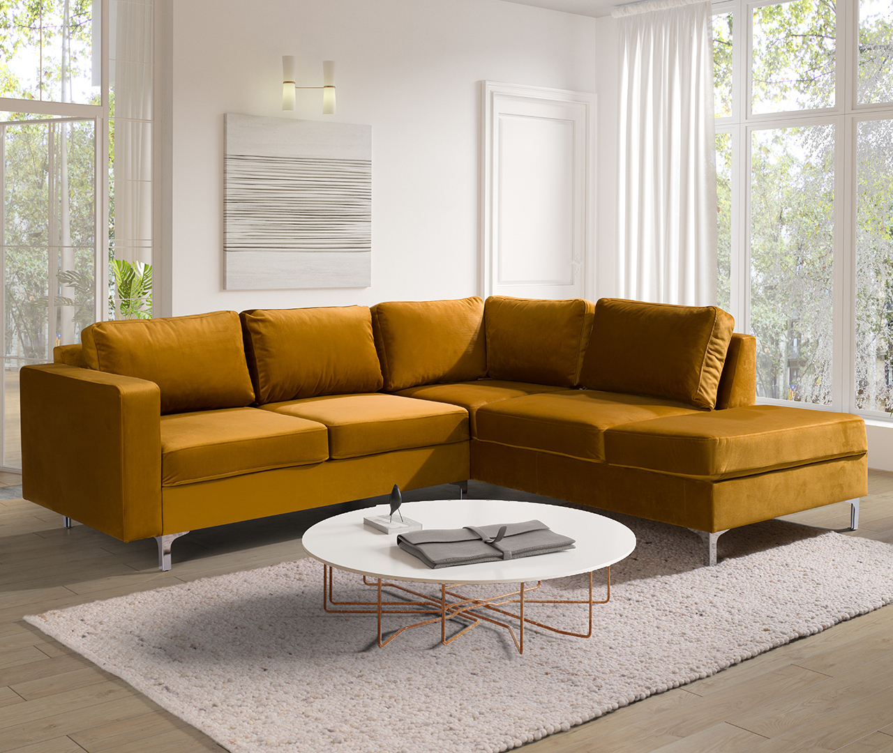 Narożnik ORLEAN VELVET tiffany 08 prawy - obrazek 2