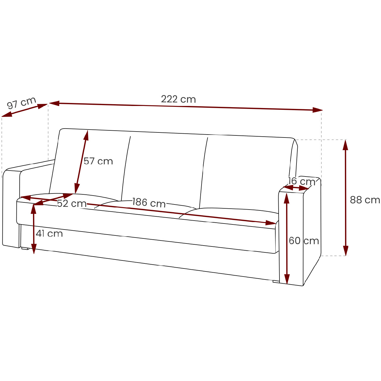 Sofa GORDI lux 05 + soft 11 - obrazek 3