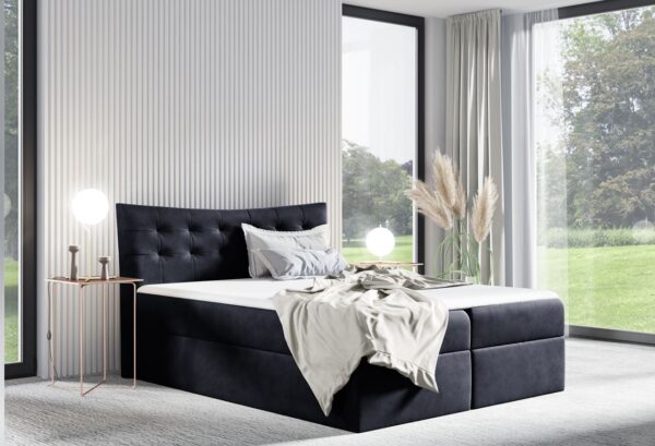 Łóżko kontynentalne ANEMONE 200x200 + Topper GRATIS