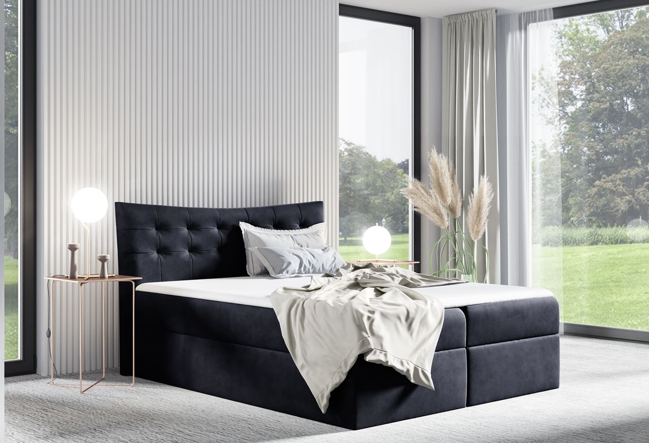 Łóżko kontynentalne ANEMONE 200x200 + Topper GRATIS