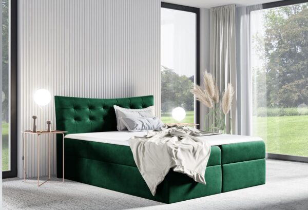 Łóżko kontynentalne ANEMONE 200x200 + Topper GRATIS