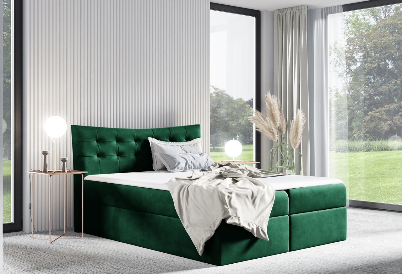 Łóżko kontynentalne ANEMONE 200x200 + Topper GRATIS
