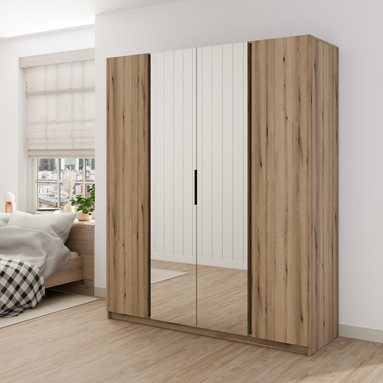 Szafa 200cm z lustrem KAYA 08 dąb evoke - obrazek 2