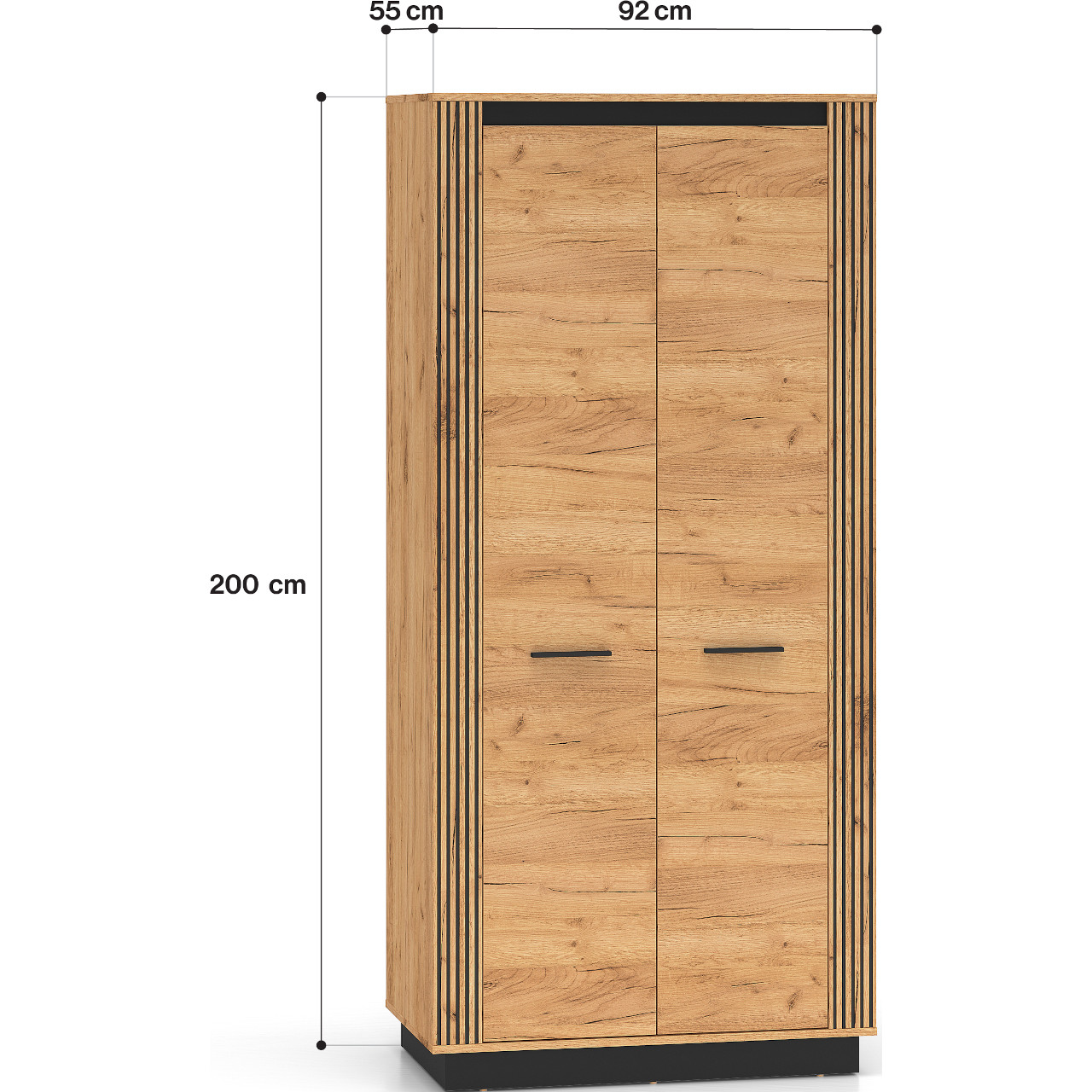 Szafa URSA 03 dąb craft złoty + czarny - obrazek 5
