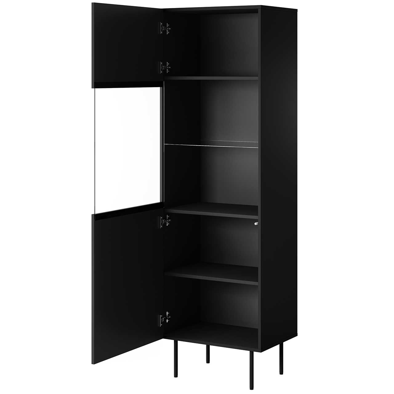 Witryna LAZZO czarny mat / dąb craft - obrazek 7