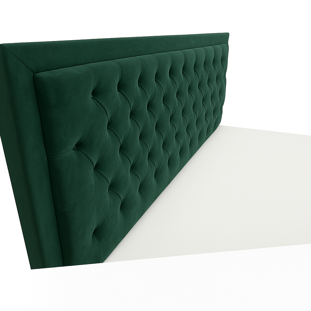 Łóżko tapicerowane 200x200 EMMILY "LUX" zielony - obrazek 3