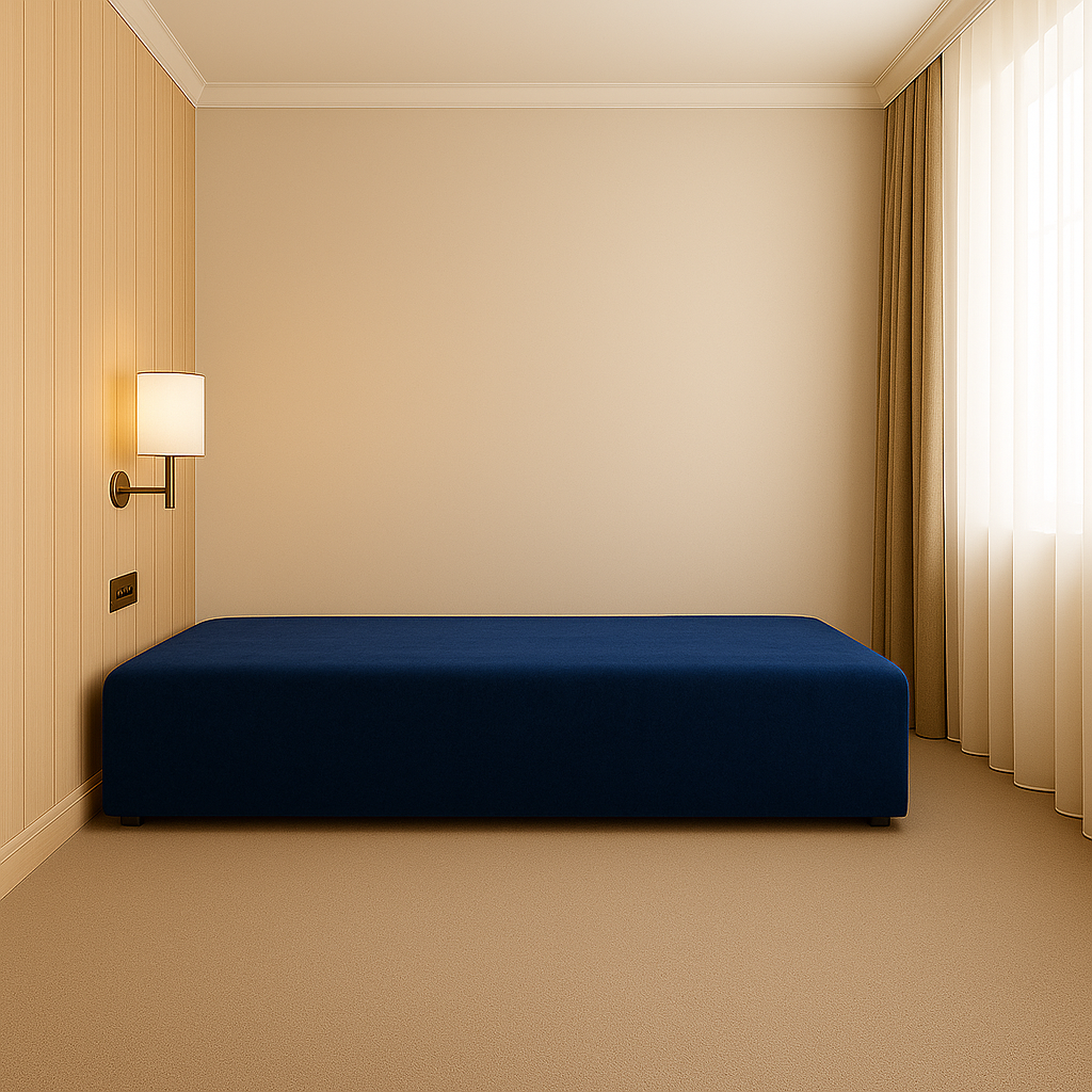 Łóżko hotelowe 100X200 GOLDEN SLEEP SINGLE niebieski