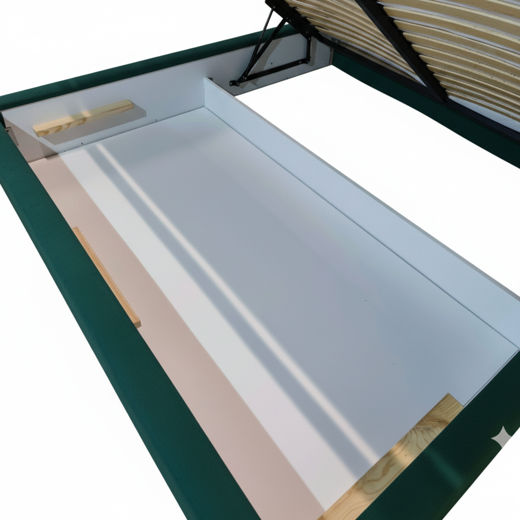 Łóżko tapicerowane 200x200 EMMILY "LUX" zielony - obrazek 6