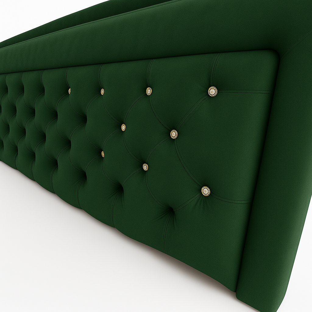 Łóżko kontynentalne 160x200 KING SIZE "Glamour" zielony - obrazek 5