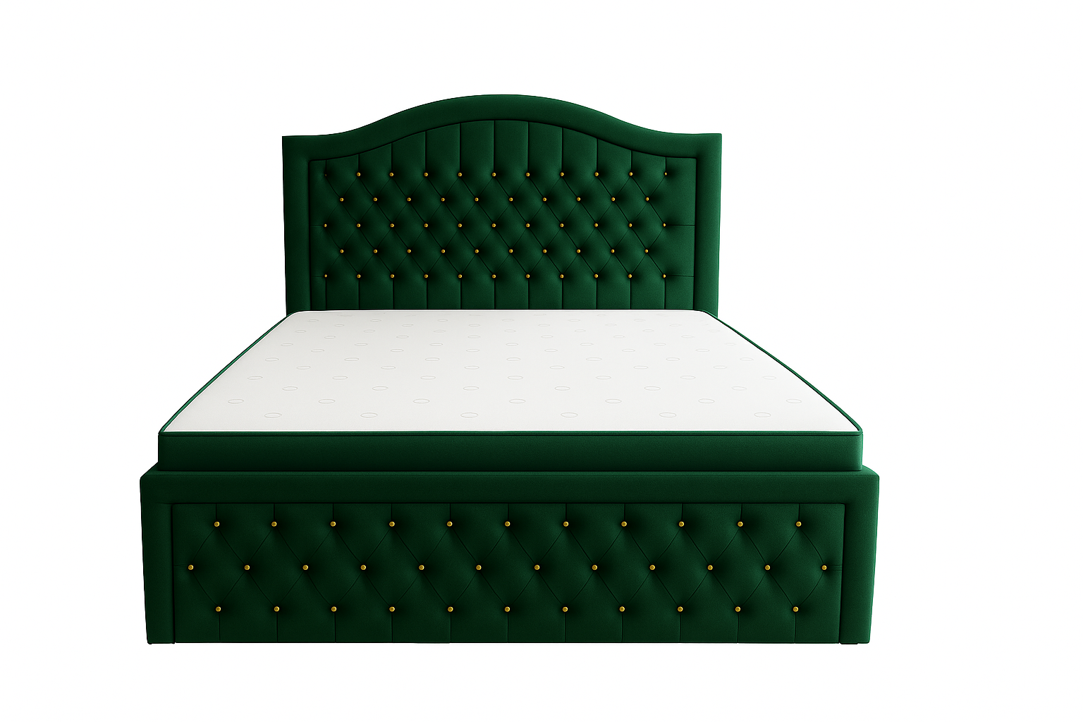 Łóżko kontynentalne 160x200 KING SIZE "Glamour" zielony - obrazek 6