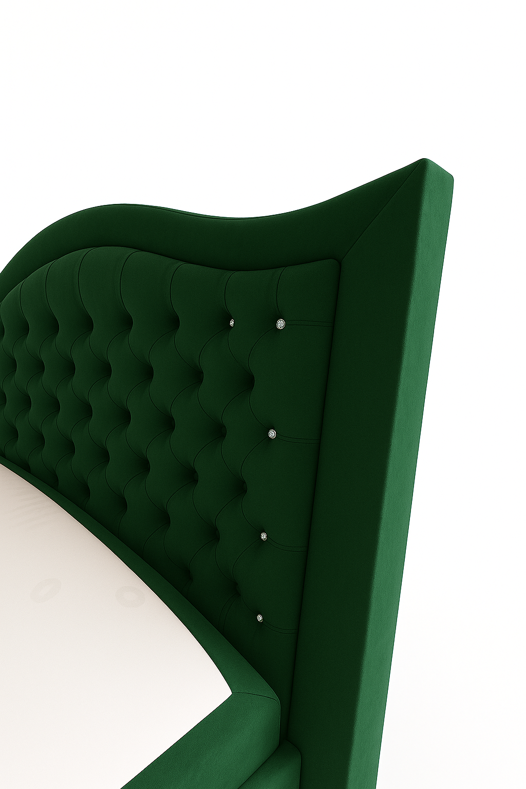 Łóżko kontynentalne 160x200 KING SIZE "Glamour" zielony - obrazek 7