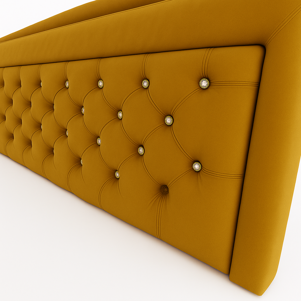 Łóżko kontynentalne 180x200 KING SIZE "Glamour" złoty - obrazek 9