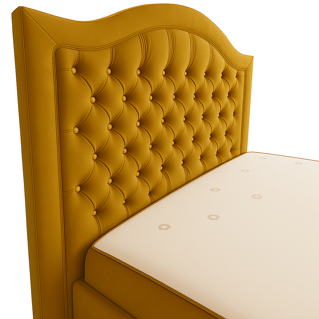 Łóżko kontynentalne 180x200 KING SIZE "Glamour" złoty - obrazek 5