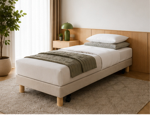 MERCURY 100×200 – tapicerowana podstawa hotelowa na kółkach - obrazek 2