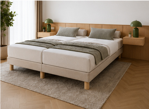 Łóżko hotelowe MERKURY 100x200 w aranżacji hotelowej