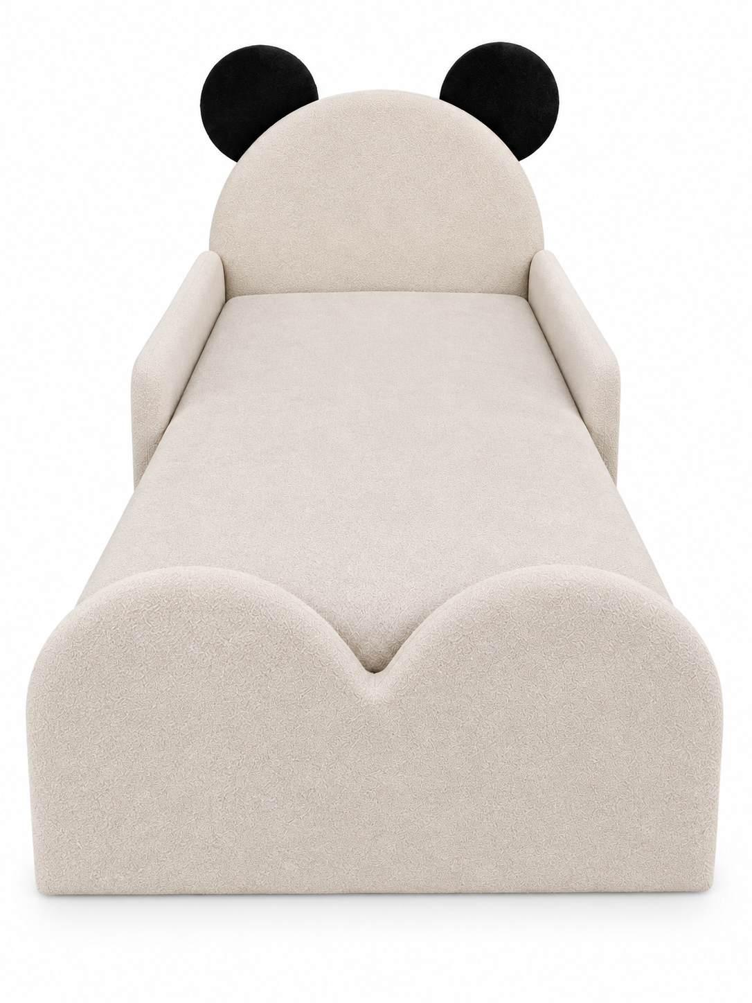 PANDA — front tapicerowanego łóżka dziecięcego z kolekcji LUMI